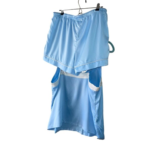 Jason Wu Womens Pajama Set Size Large Blue Satin Camisole V Neck Casual - Picture 2 of 8